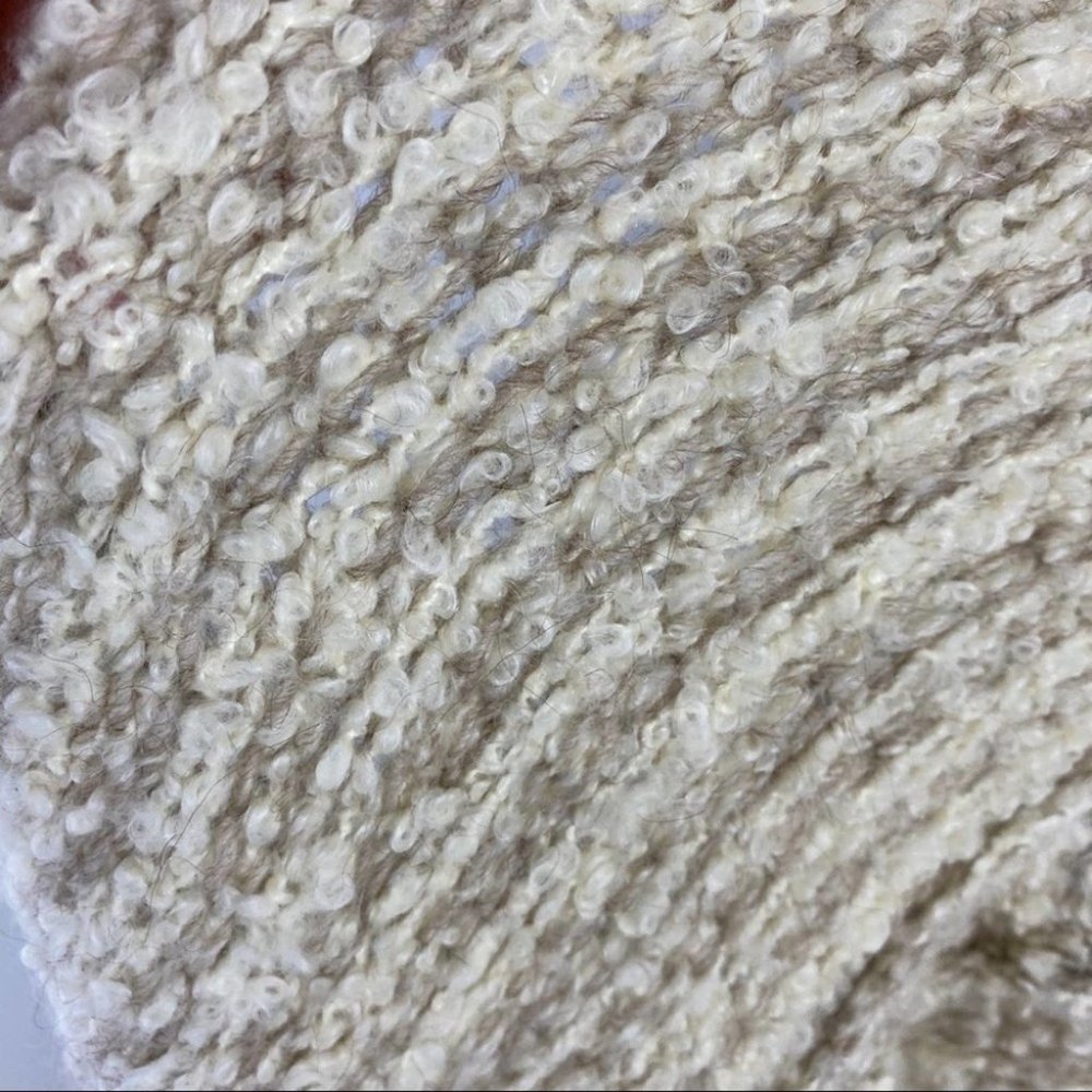 Loft Open Front  Oversized Tan Cardigan Wool Mohair Alpaca Blend - Picture 12 of 12